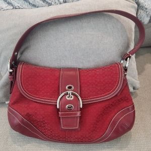 Red Coach purse handbag